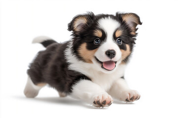 Fototapeta premium active border collie puppy,