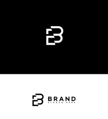 Modern Minimalist Letter EB, BE Brand Logo Design