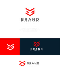 Modern Red and White EG Logo Design Variations