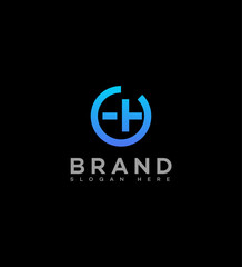 Modern EH, HE Plus Medical Healthcare Brand Logo Design