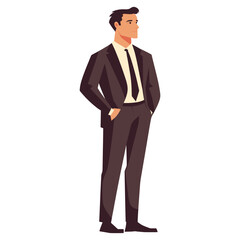 Obraz premium Businessman illustration corporate standing vector