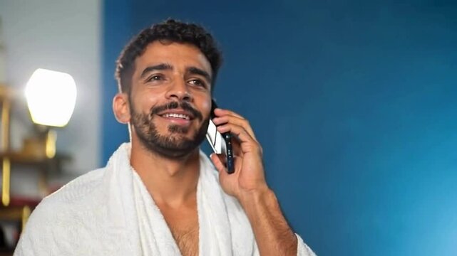 Makkah, Saudi, 23rd April 2023, Sacred House of God, Makkah Al-Mukarramah, happiness, family, friends, portrait, Saudi Arabian, Gulf Muslim, ihram clothes, phone call, rituals, Hajj, Umrah.

