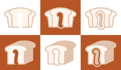 Letter I white bread. This logo combines letters and white bread. Suitable for bread shops, bakery, cafe, and the like.