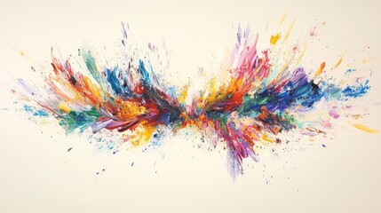 Fototapeta premium Colorful abstract paint splash, canvas texture, art background, vibrant explosion, home decor