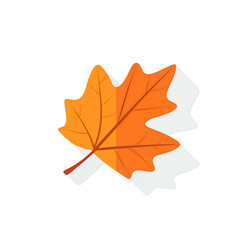 Obraz premium Autumn Leaf Silhouette: Vibrant Orange Foliage in Sunny Woodland