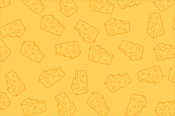 Cheese doodle pattern background. Seamless Pattern of a Cheese. Cheese pattern background set. Seamless pattern of cheese doodle illustration background.
