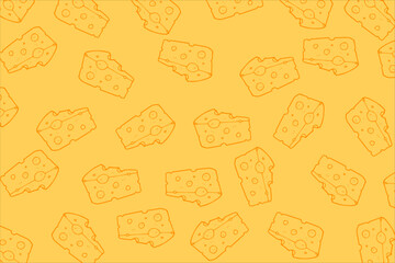 Cheese doodle pattern background. Seamless Pattern of a Cheese. Cheese pattern background set. Seamless pattern of cheese doodle illustration background.
