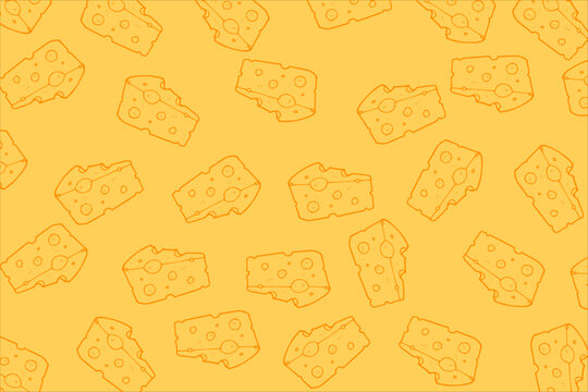 Cheese doodle pattern background. Seamless Pattern of a Cheese. Cheese pattern background set. Seamless pattern of cheese doodle illustration background.
