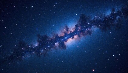 Fototapeta premium Milky Way Night Sky with Sparkling Stars and Constellations, space, celestial body