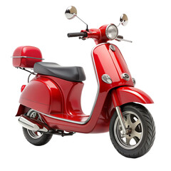 red vintage scooter