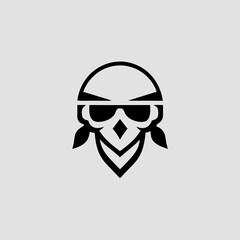 skull icon on a white background