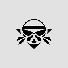 skull icon on a white background