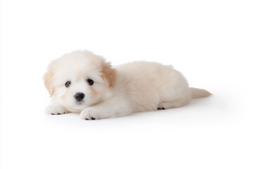 Obraz premium calm komondor puppy,