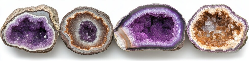 Fototapeta premium Purple and Brown Geodes
