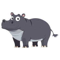 Fototapeta premium Vector illustration of Hippopotamus hippo hippopotamus children's vector