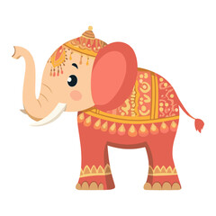 Naklejka premium Illustration of Indian Elephant elephant design art vector