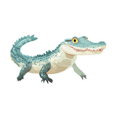 Obraz premium Illustration of Saltwater Crocodile crocodile children's cartoon vector