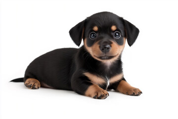 Obraz premium cheerful miniature pinscher puppy,