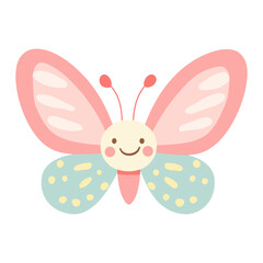 Butterfly smile illustration design style vector