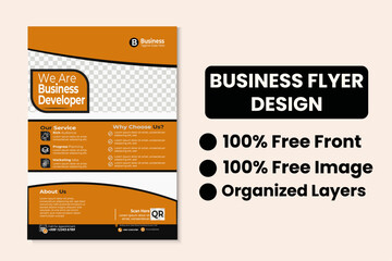 Corporate business Template Geometric shape A4 flyer  Colorful concepts
print design.
