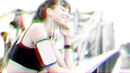 RGB Shift Over B&W Media Replace Transition