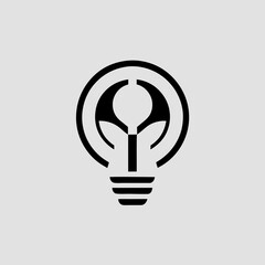 vector light bulb icon