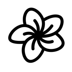 azalea flower icon with line style, perfect for user interface projects