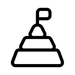 chateau 3 level icon with line style, perfect for user interface projects