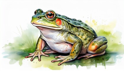 Fototapeta premium Aquarell Ochenfrosch