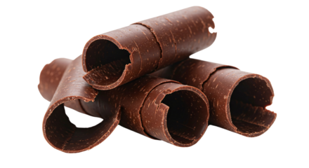 Chocolate Rolls, Isolated on Transparent Background
