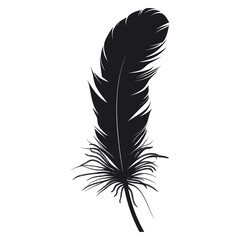 Obraz premium Feather vector silhouette illustration feather vector