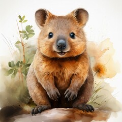 Aquarell Quokka