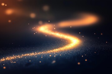 Obraz premium Background illustration of a road formed by trails of light in a brilliant galaxy