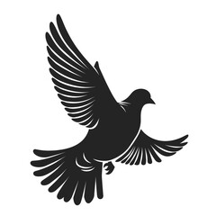 Obraz premium Dove flying silhouette illustration blackbird agelaius vector