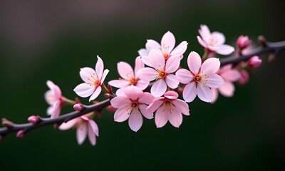 Fototapeta premium A close up of cherry blossom branches.