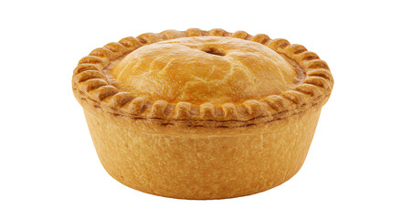 Pie Isolated on Transparent Background Pie with Meat Filling Isolated on Transparent Background