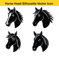 A vector illustration depicts a running set of wild and black horses, a powerful equine silhouette.