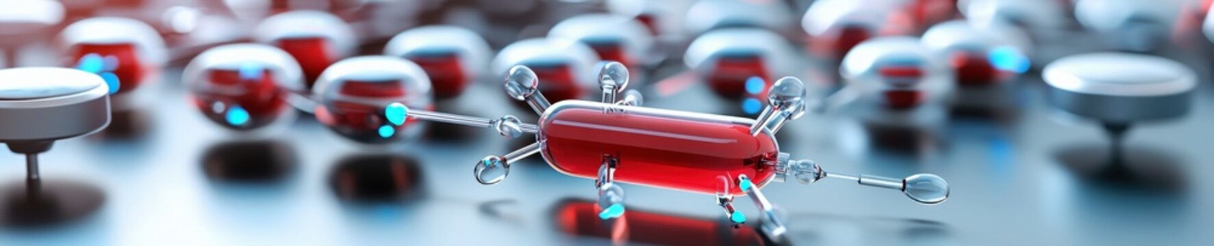 A visualization of a nanobot-controlled artificial pancreas regulating insulin, nanorobots concept