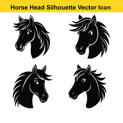 A vector illustration depicts a running set of wild and black horses, a powerful equine silhouette.