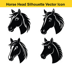 A vector illustration depicts a running set of wild and black horses, a powerful equine silhouette.