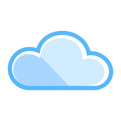 Fototapeta premium Cloud illustration blue icon vector