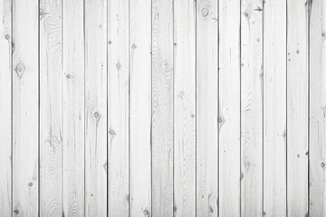 Naklejka premium White wooden plank wall with visible natural wood grain texture, rustic style on plain background, concept of interior or background surface. Ai generative