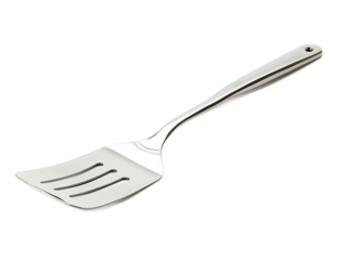Sleek Stainless Steel Slotted Turner for Cooking and Serving