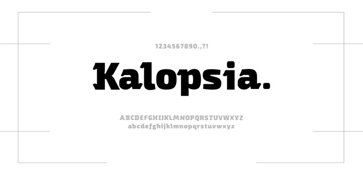 Kalopsia font is Sport Modern Future bold Alphabet Font. Typography urban style fonts for technology, digital, movie logo bold style. vector illustration. Logotypo logo type.