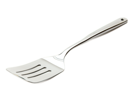 Sleek Stainless Steel Slotted Turner for Cooking and Serving