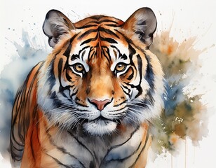 Naklejka premium Tiger Zeichnung