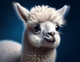 Obraz premium Niedliches Alpaka