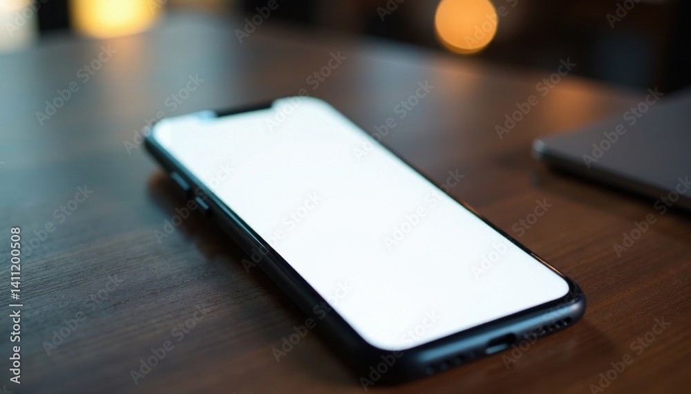 Canvas Prints multiple blank screens of mobile browser windows on a smartphone table, website, layout