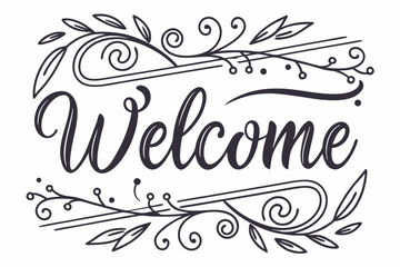 welcome typography vector illustration