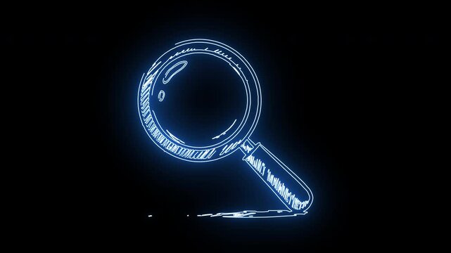 Hand drawn Magnifying Glass Search Explore Investigation Discovery